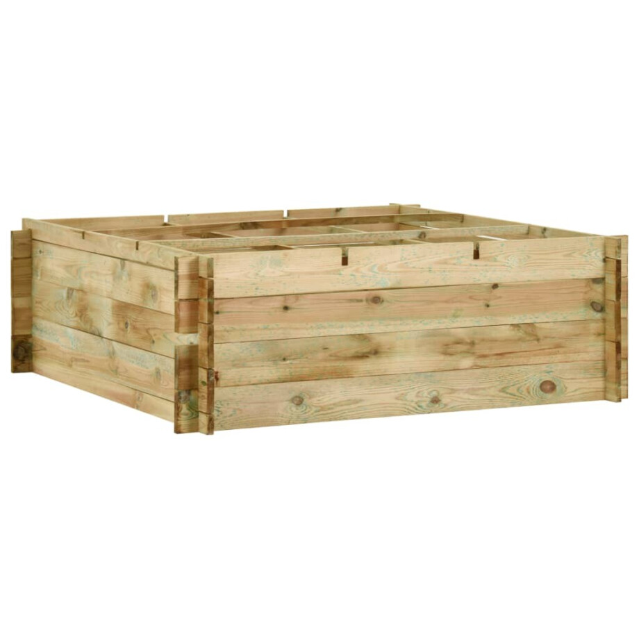 vidaXL Plantenbak 120x120x40 cm geïmpregneerd grenenhout afbeelding 1