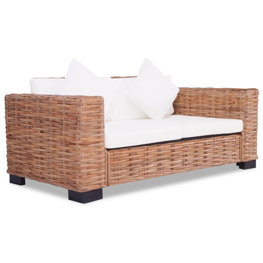 vidaXL Tweezitsbank natuurlijk rattan afbeelding 1