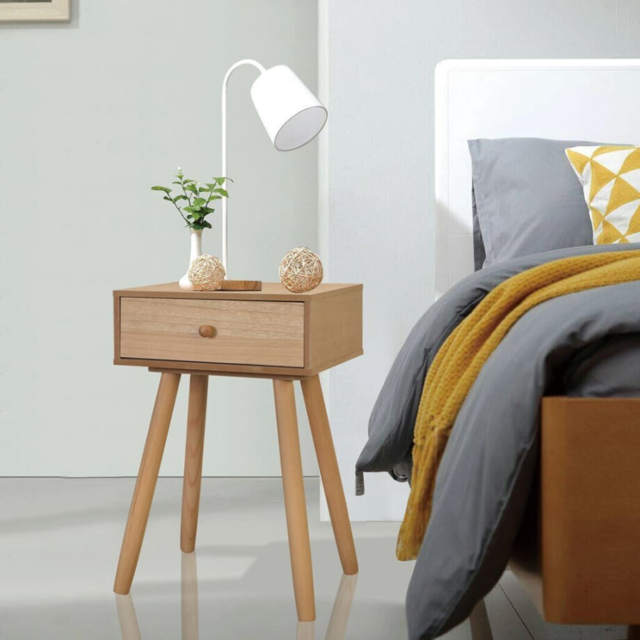 vidaXL Nachtkastjes 2 st 40x30x61 cm massief grenenhout bruin afbeelding 1