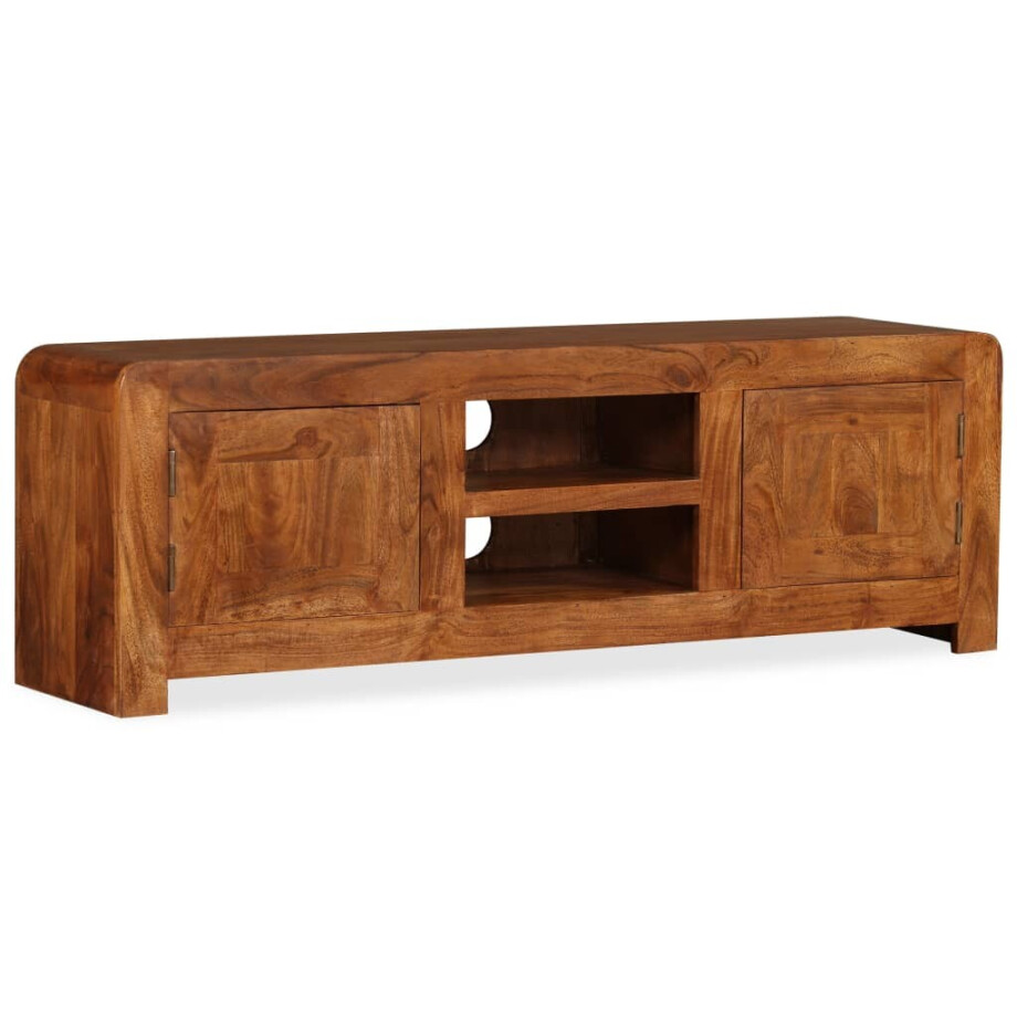 vidaXL Tv-meubel 120x30x40 cm massief hout met honingafwerking vidaXL Tv-meubel 120x30x40 cm massief hout met honingafwerking afbeelding 1