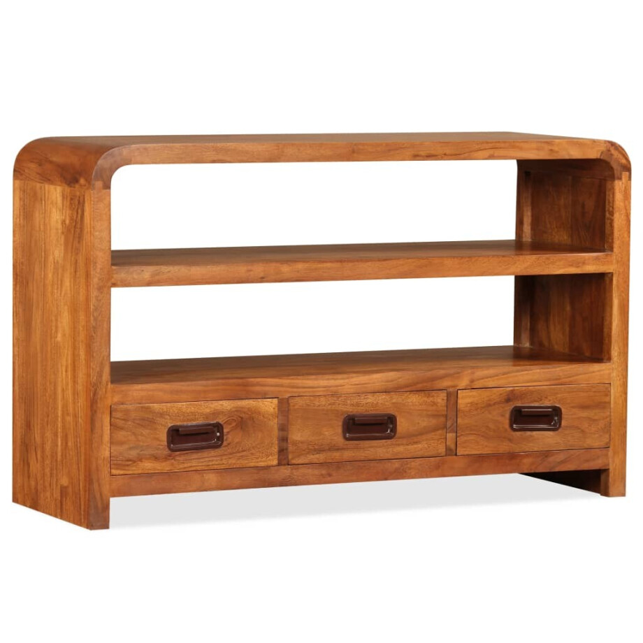 vidaXL Tv-meubel 90x30x55 cm massief acaciahout afbeelding 1