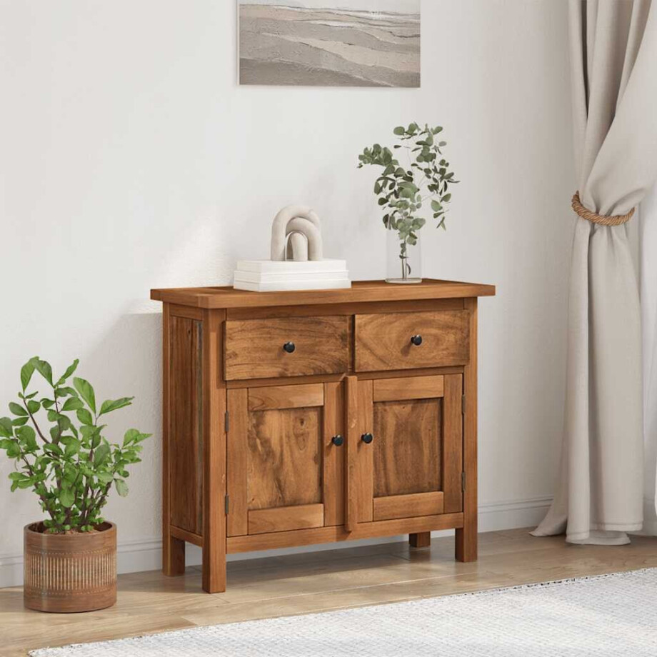vidaXL Dressoir 75x30x65 cm massief mahoniehout vidaXL Dressoir 75x30x65 cm massief mahoniehout afbeelding 1