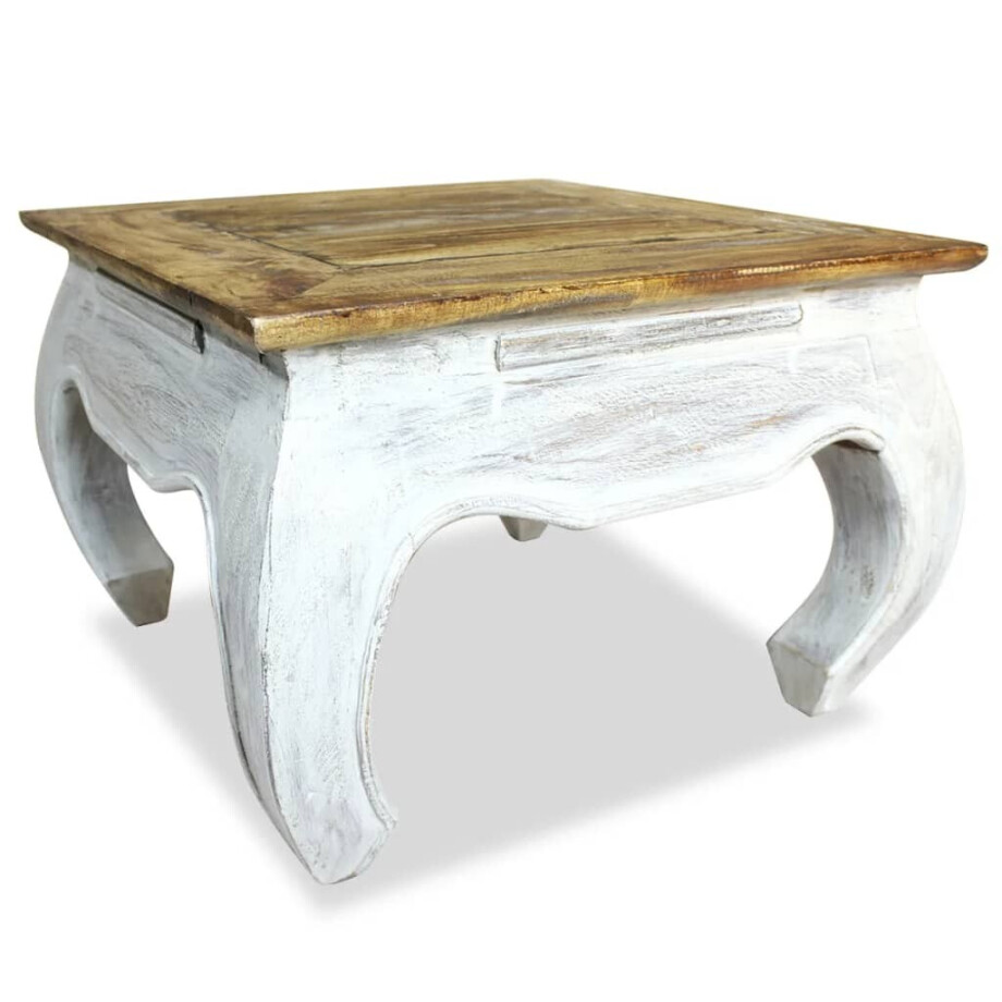 vidaXL Bijzettafel 50x50x35 cm massief mahoniehout afbeelding 1