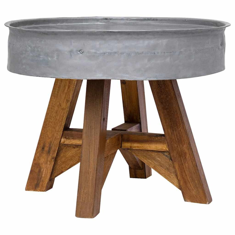 vidaXL Salontafel 60x45 cm gemengd gerecycled hout zilver vidaXL Salontafel 60x45 cm gemengd gerecycled hout zilver afbeelding 1