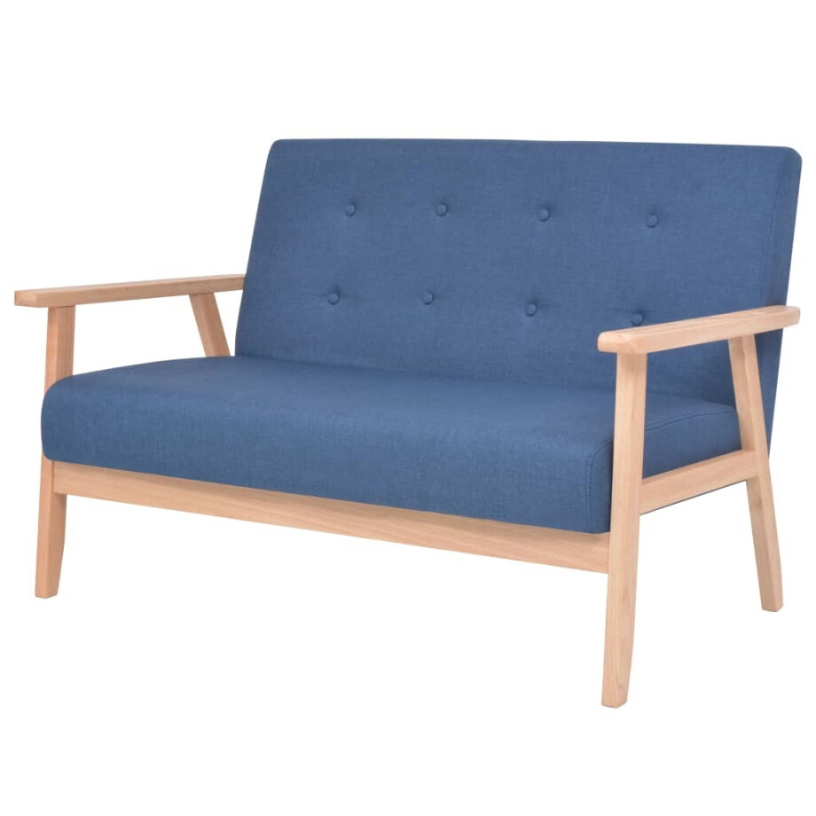 vidaXL Tweezitsbank stof blauw vidaXL Tweezitsbank stof blauw afbeelding 1