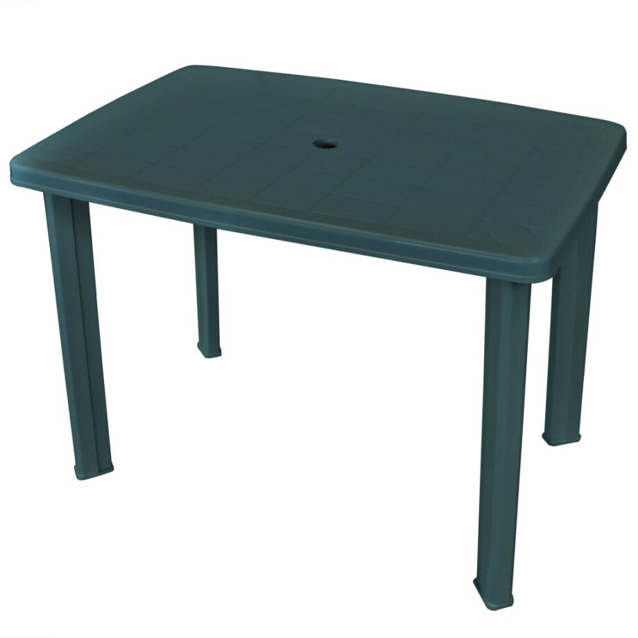 vidaXL Tuintafel 101x68x72 cm kunststof groen afbeelding 1