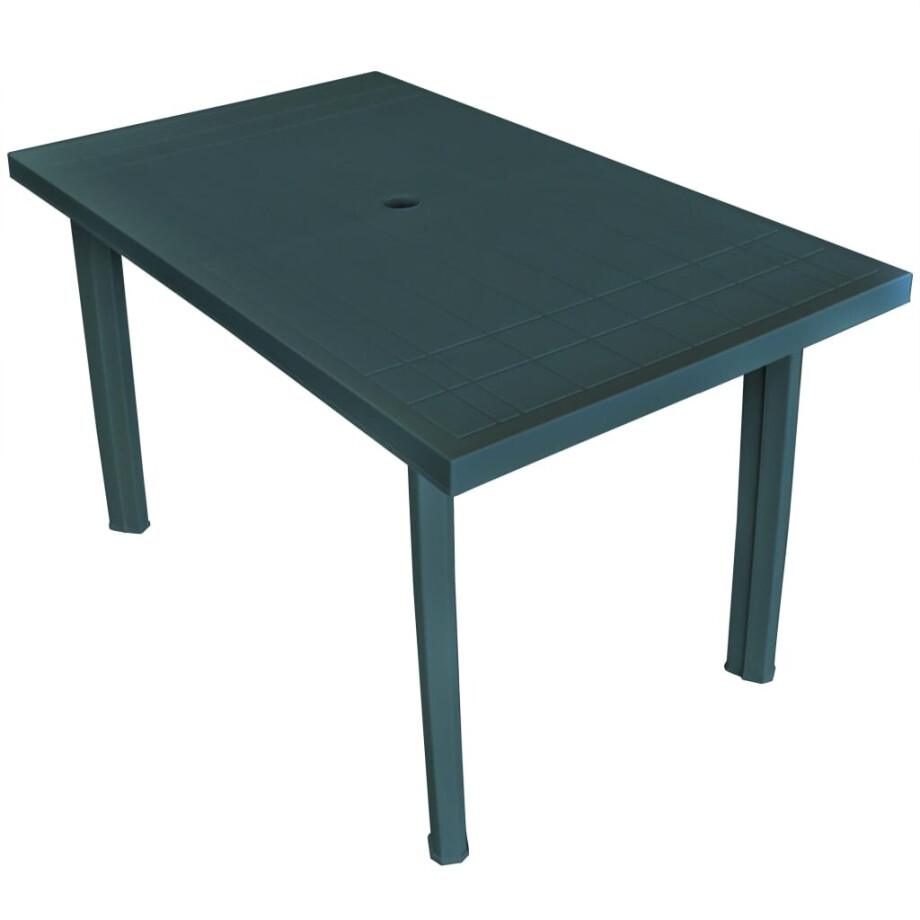 vidaXL Tuintafel 126x76x72 cm kunststof groen vidaXL Tuintafel 126x76x72 cm kunststof groen afbeelding 1