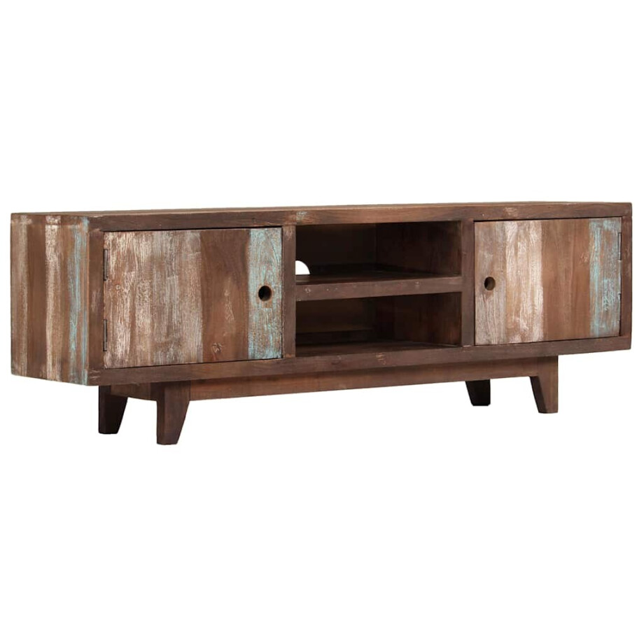 vidaXL Tv-meubel vintage stijl 118x30x40 cm massief acaciahout vidaXL Tv-meubel vintage stijl 118x30x40 cm massief acaciahout afbeelding 1