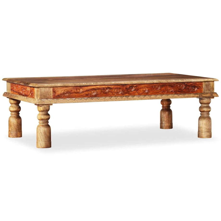 vidaXL Salontafel 110x60x38 cm massief mangohout en acaciahout vidaXL Salontafel 110x60x38 cm massief mangohout en acaciahout afbeelding 1