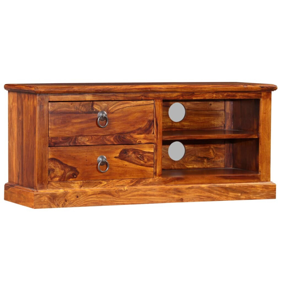 vidaXL Tv-meubel 90x30x40 cm massief acaciahout afbeelding 1