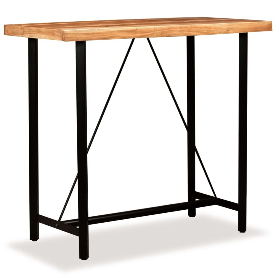 vidaXL Bartafel 120x60x107 cm massief acaciahout vidaXL Bartafel 120x60x107 cm massief acaciahout afbeelding 1