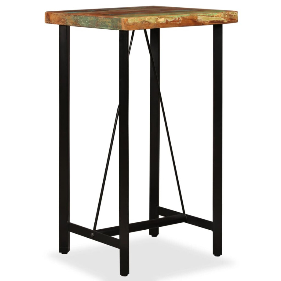 vidaXL Bartafel 60x60x107 cm massief gerecycled hout vidaXL Bartafel 60x60x107 cm massief gerecycled hout afbeelding 1