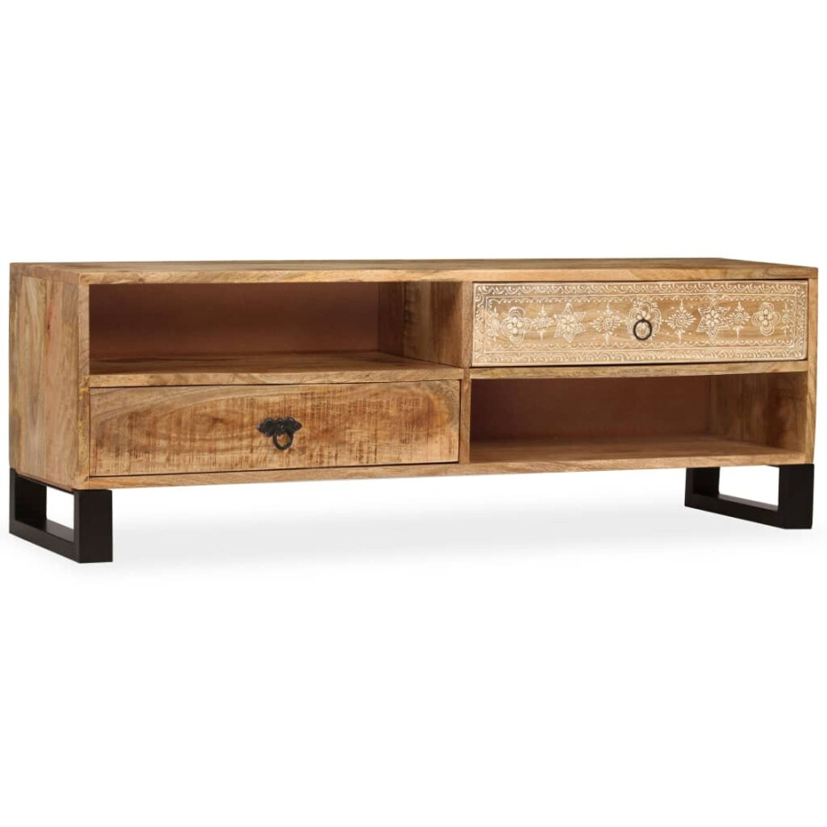 vidaXL Tv-meubel 120x30x40 cm massief mangohout afbeelding 1