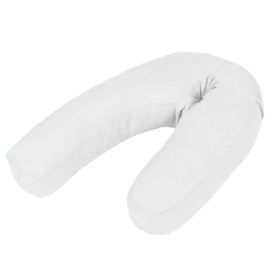 vidaXL Zwangerschapskussen J-vormig 54x(36-43) cm wit afbeelding 1