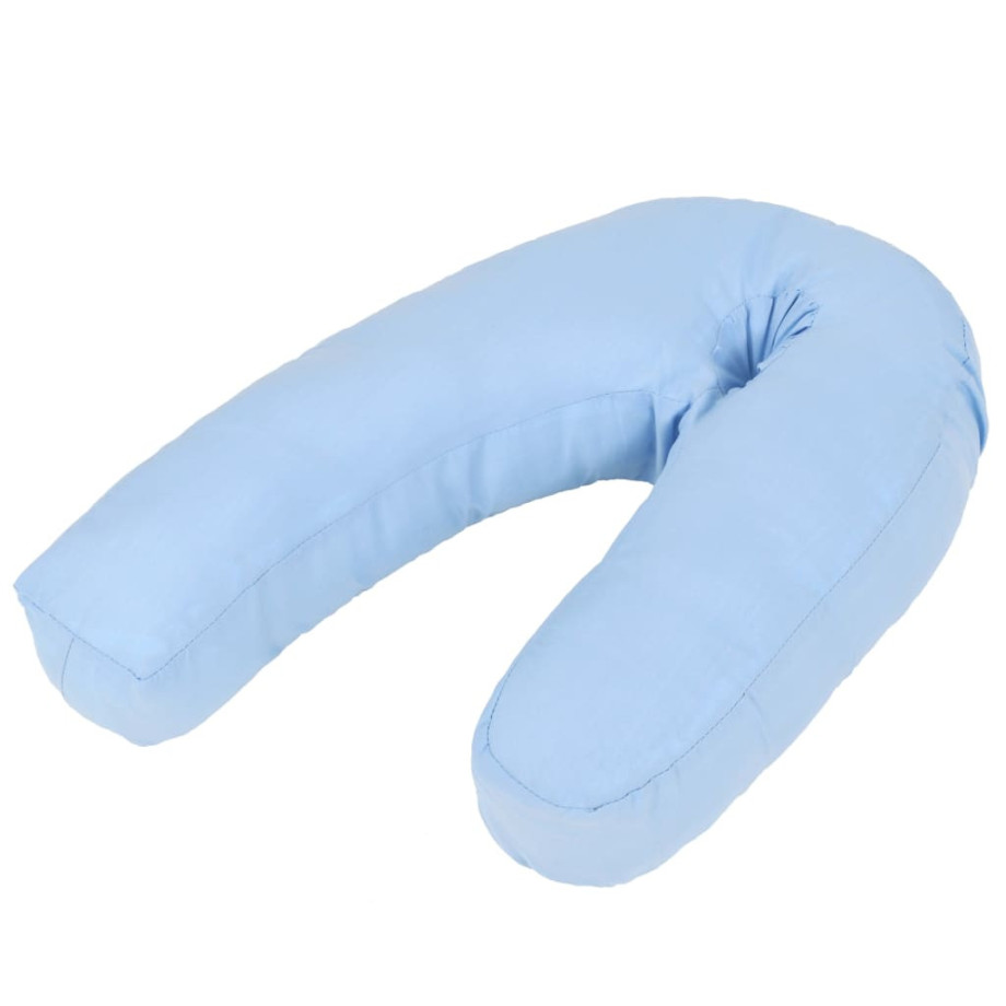 vidaXL Zwangerschapskussen J-vormig 54x(36-43) cm blauw afbeelding 1