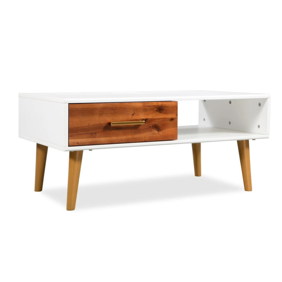 vidaXL Salontafel 90x50x40 cm massief acaciahout afbeelding 1