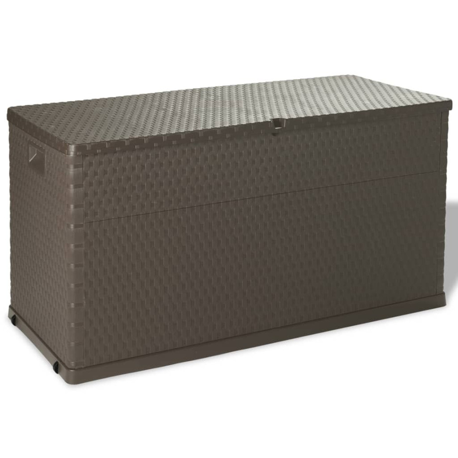 vidaXL Tuinbox 120x56x63 cm polypropeen rattan bruin afbeelding 1