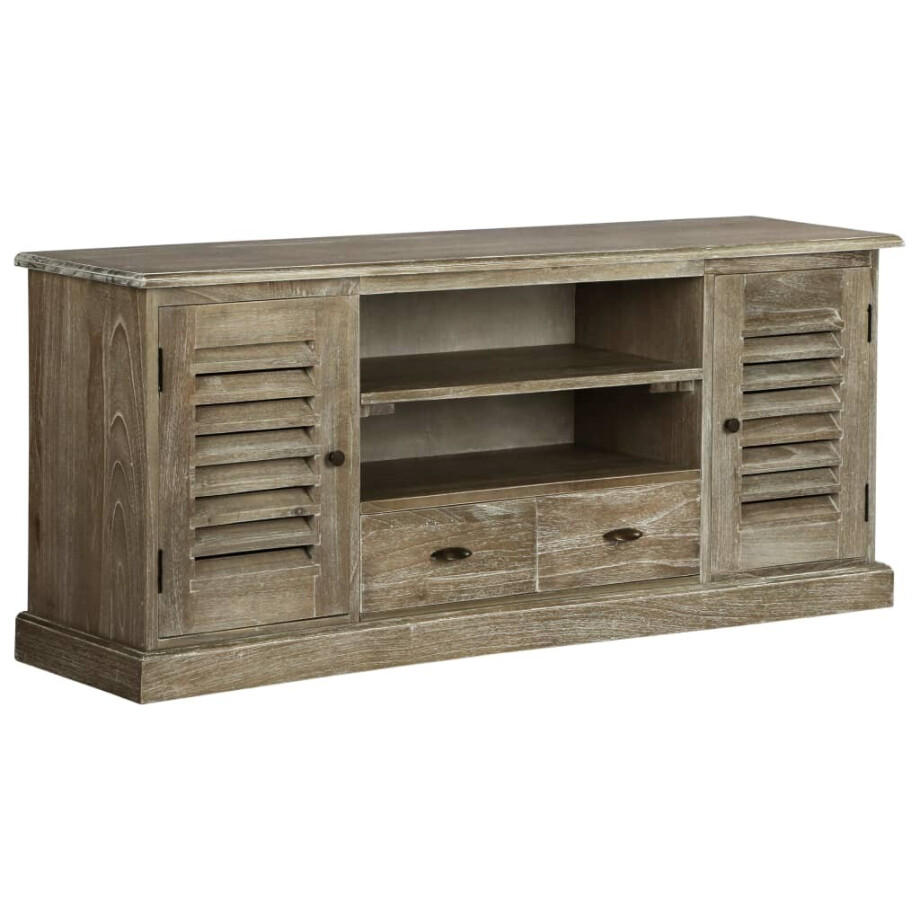 vidaXL Tv-meubel 145x35x60 cm massief mindihout vidaXL Tv-meubel 145x35x60 cm massief mindihout afbeelding 1