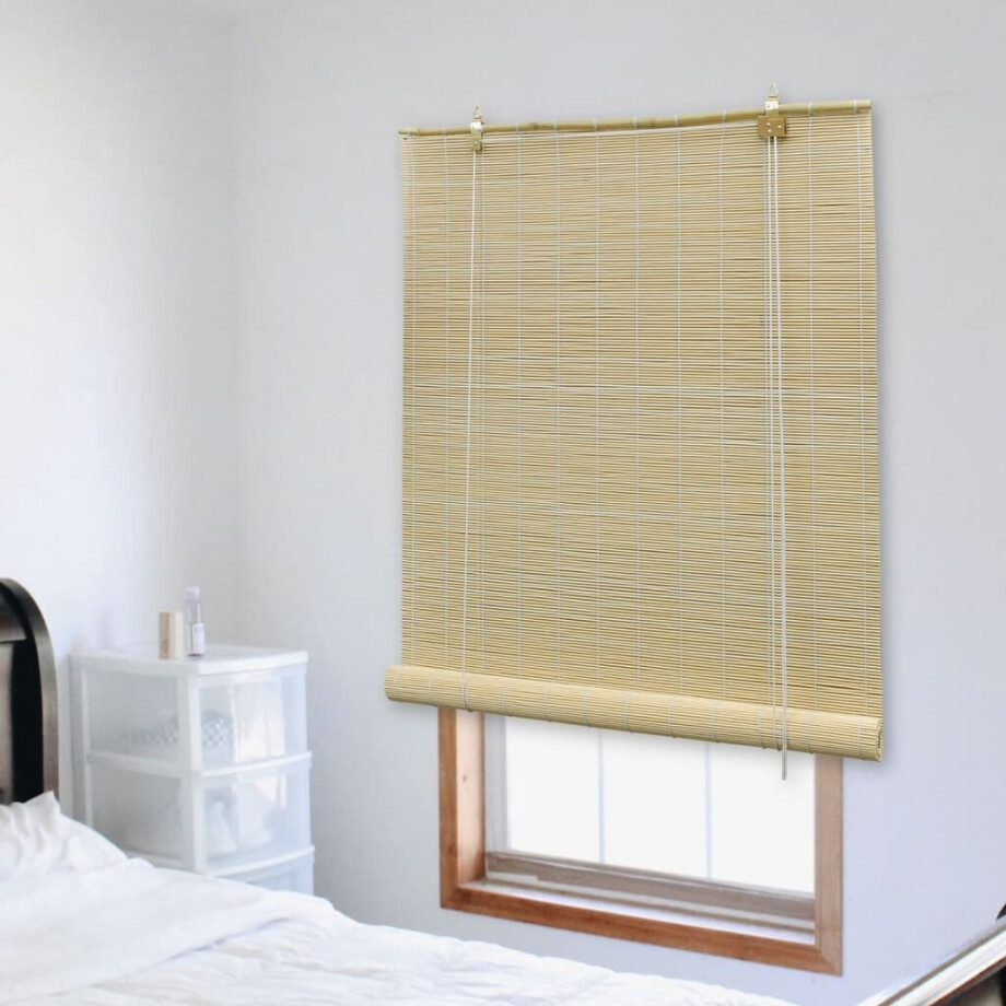 vidaXL Rolgordijn 140x220 cm bamboe naturel vidaXL Rolgordijn 140x220 cm bamboe naturel afbeelding 1