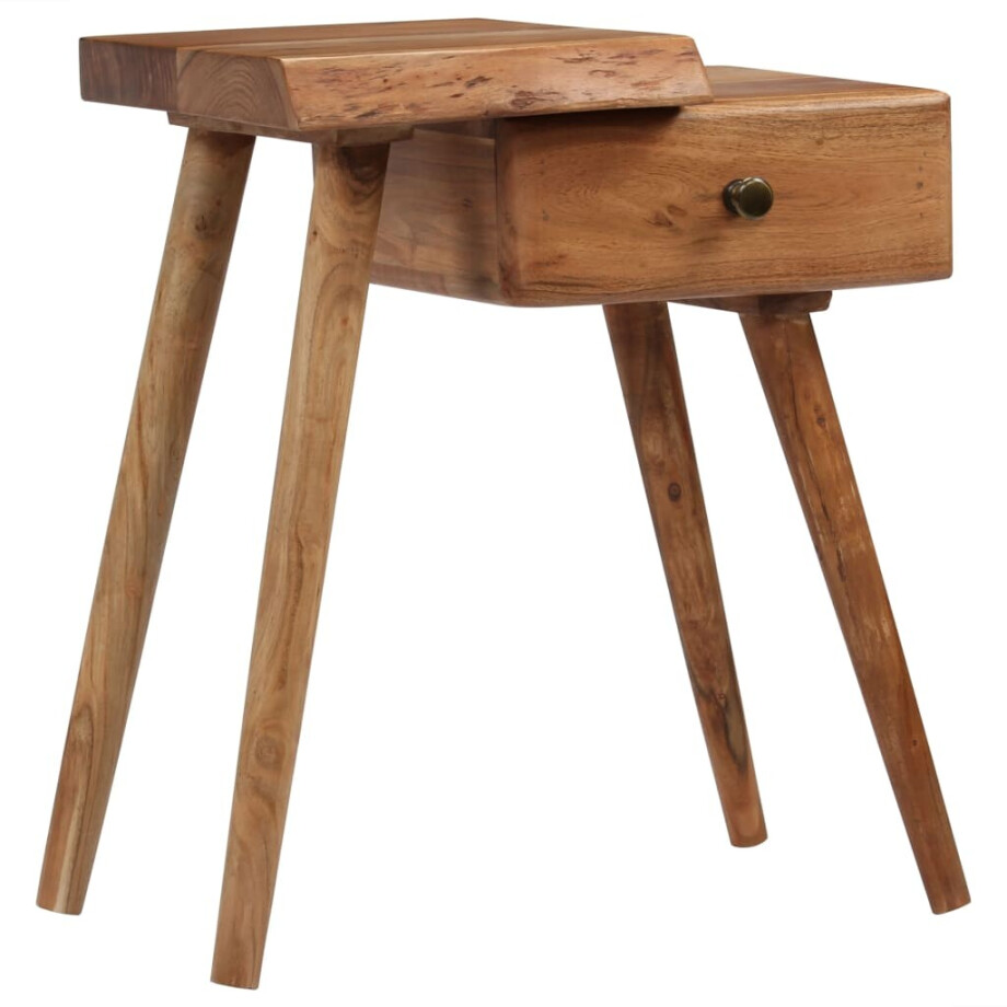 vidaXL Nachtkastje 45x32x55 cm massief acaciahout afbeelding 1