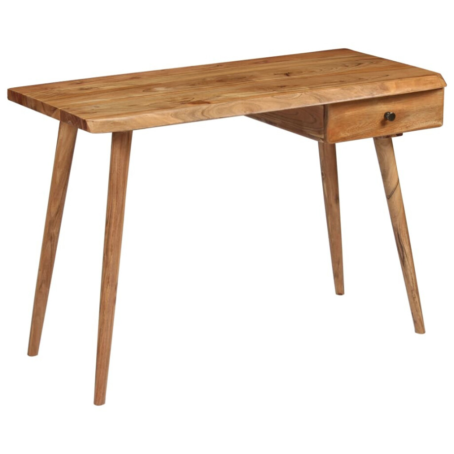 vidaXL Schrijftafel 110x50x76 cm massief acaciahout afbeelding 1