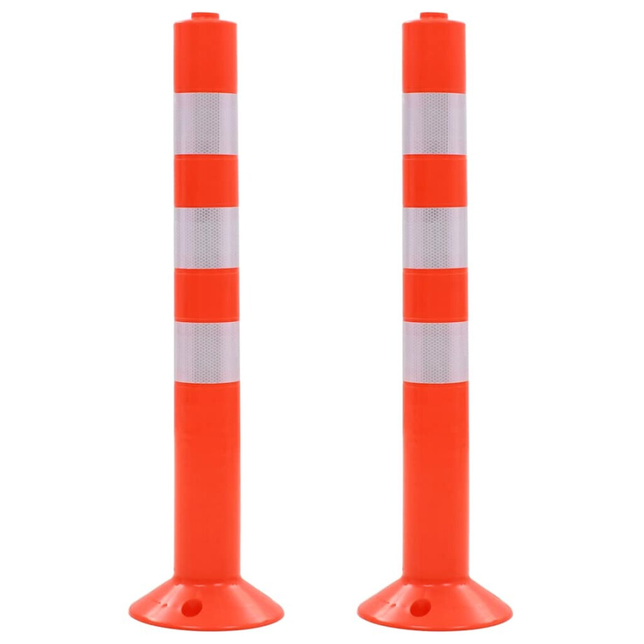 vidaXL Verkeerspalen 75 cm kunststof 2 st afbeelding 1
