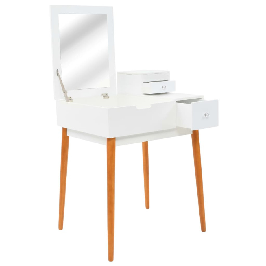 vidaXL Kaptafel met spiegel 60x50x86 cm MDF afbeelding 1