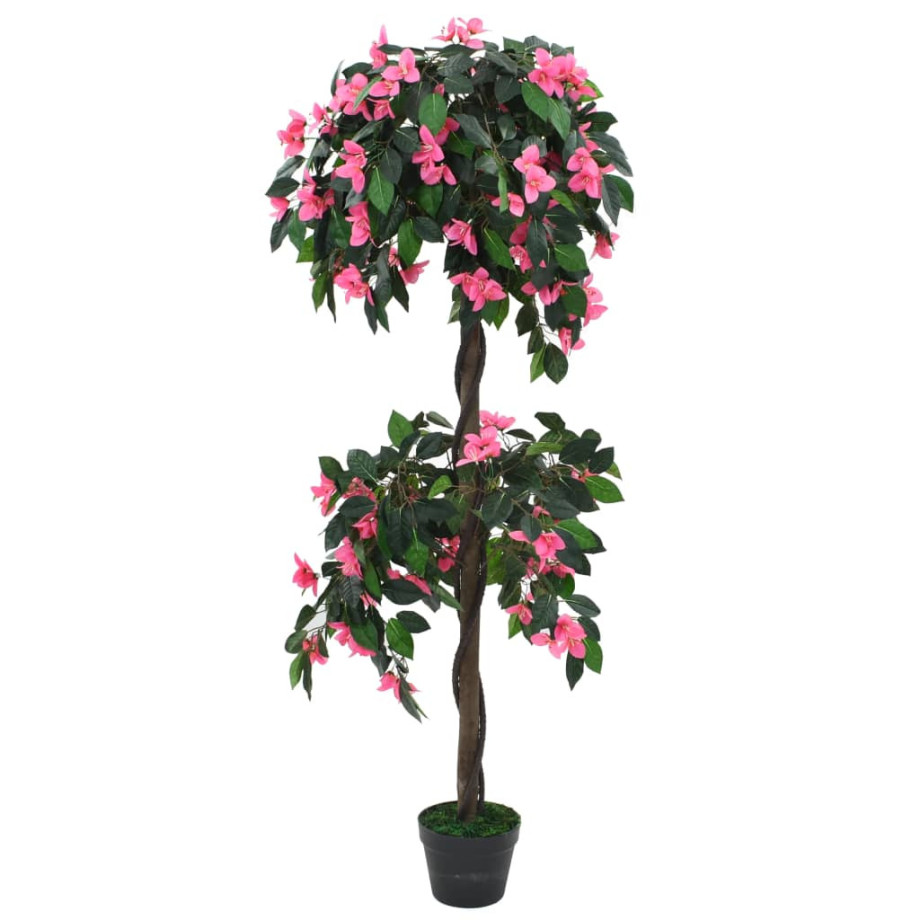 vidaXL Kunstplant met pot rododendron 155 cm groen en roze afbeelding 1
