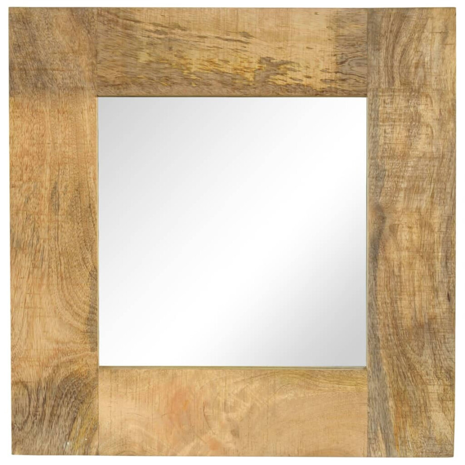 vidaXL Spiegel 50x50 cm massief mangohout afbeelding 1