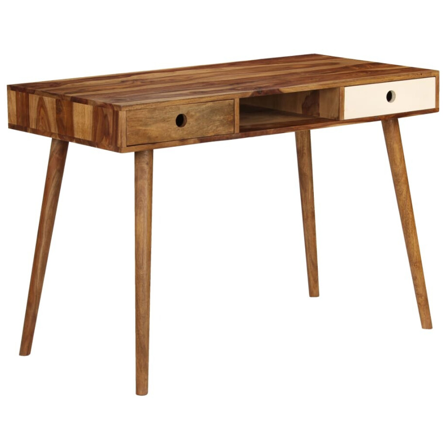 vidaXL Schrijftafel 110x55x76 cm massief acaciahout afbeelding 1