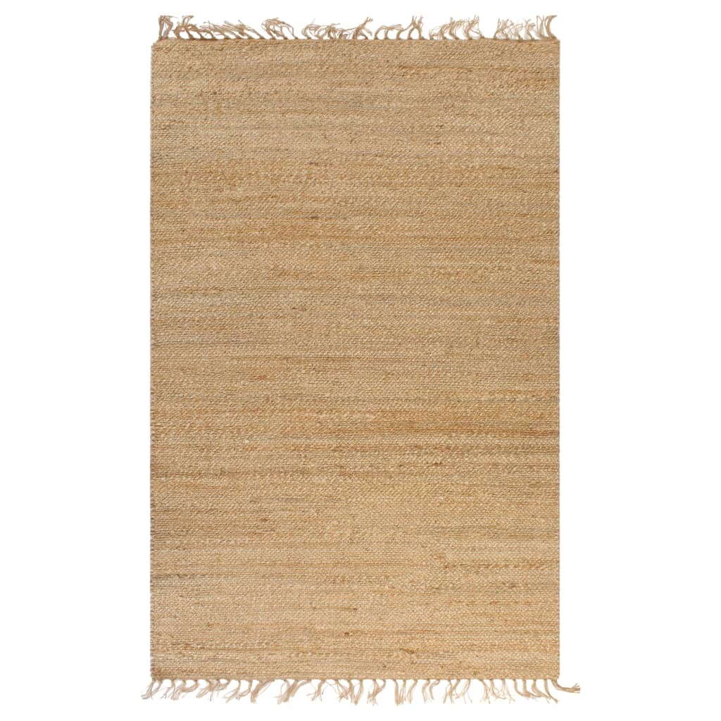 vidaXL Vloerkleed 120x180 cm handgeweven jute natuurlijk afbeelding 1