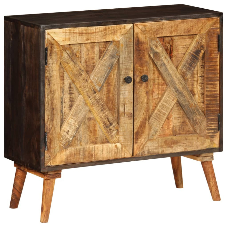 vidaXL Dressoir 85x30x75 cm massief mangohout afbeelding 1