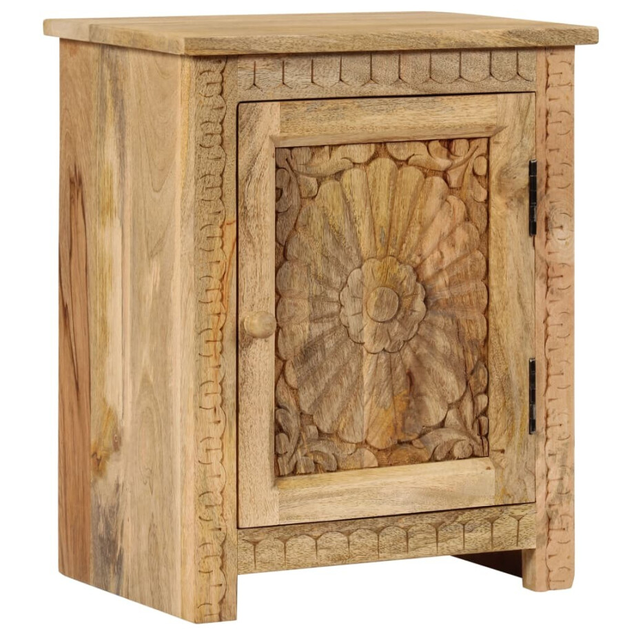vidaXL Nachtkastje 40x30x50 cm massief mangohout afbeelding 1