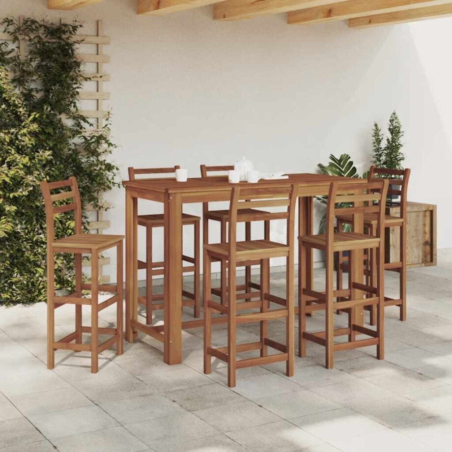 vidaXL Bartafel 150x70x105 cm massief acaciahout afbeelding 1