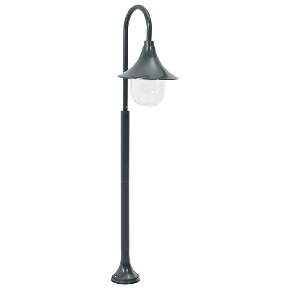 vidaXL Paalverlichting tuin E27 120 cm aluminium donkergroen afbeelding 1