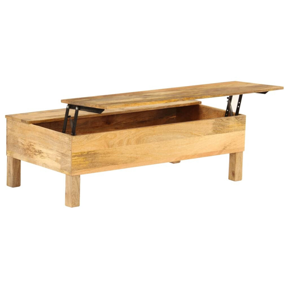 vidaXL Salontafel 110x55x35 cm massief mangohout afbeelding 1