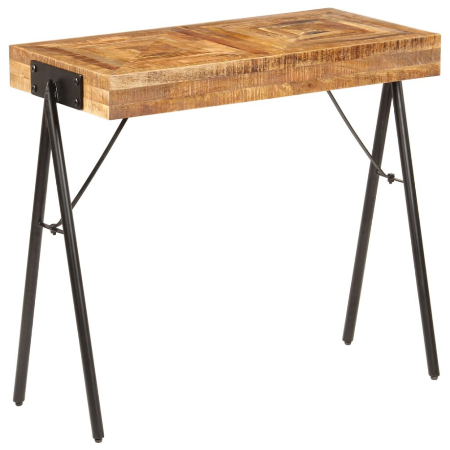 vidaXL Wandtafel 80x40x75 cm massief mangohout afbeelding 1