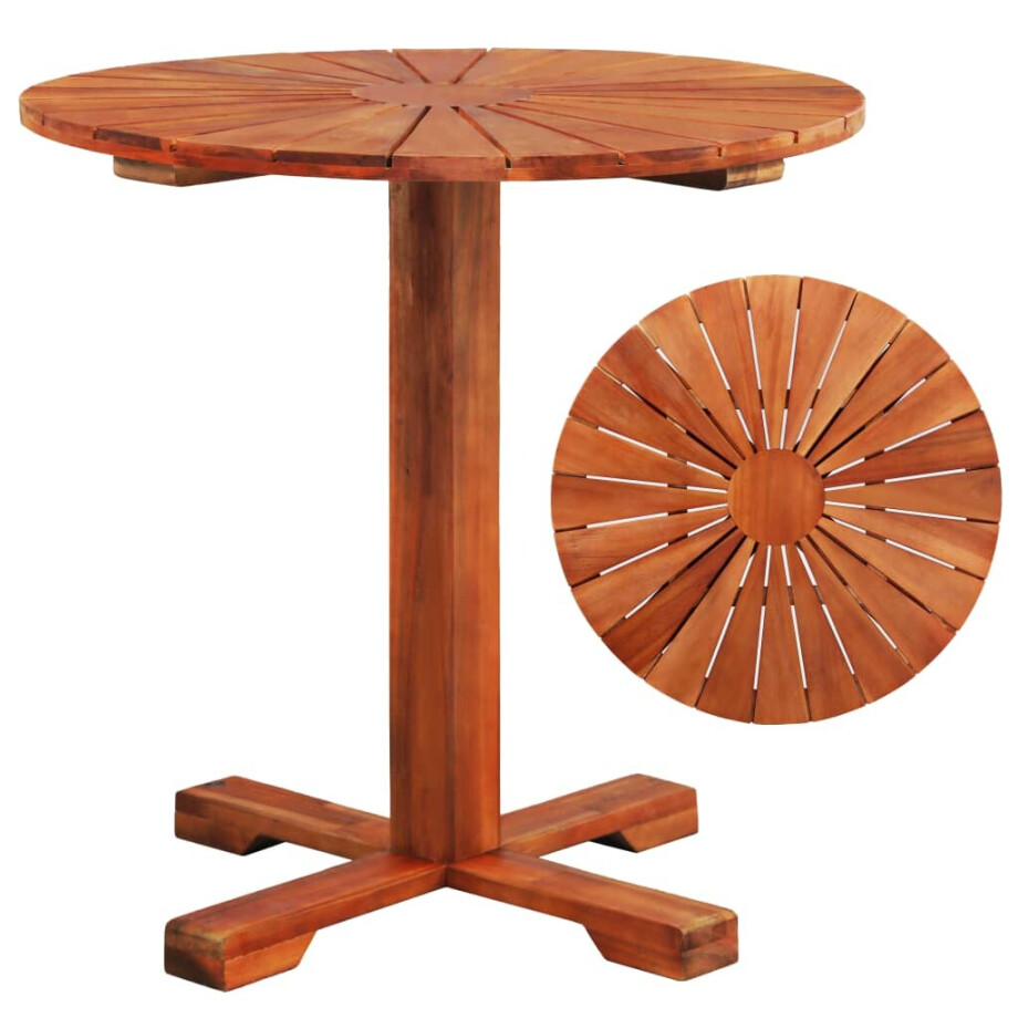 vidaXL Bistrotafel 70x70 cm massief acaciahout afbeelding 1