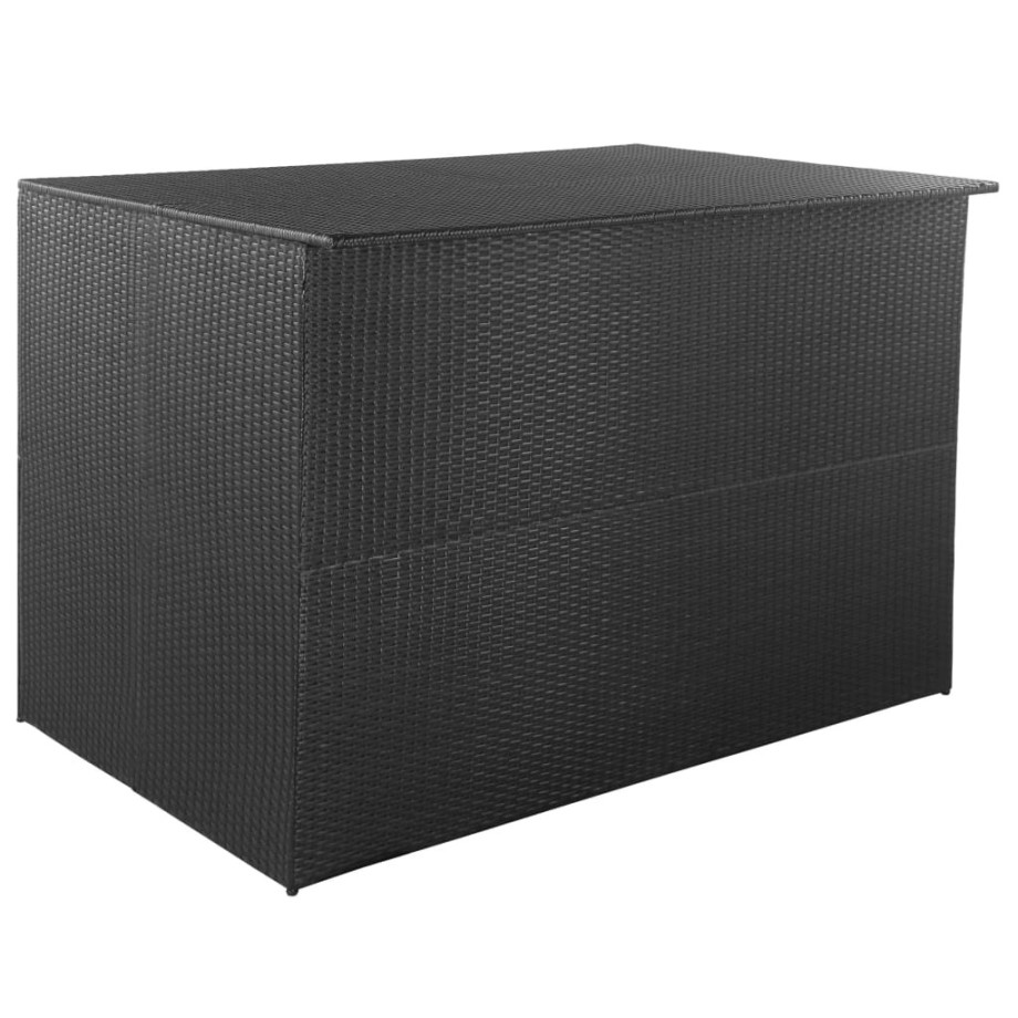 vidaXL Tuinbox 150x100x100 cm poly rattan zwart afbeelding 1