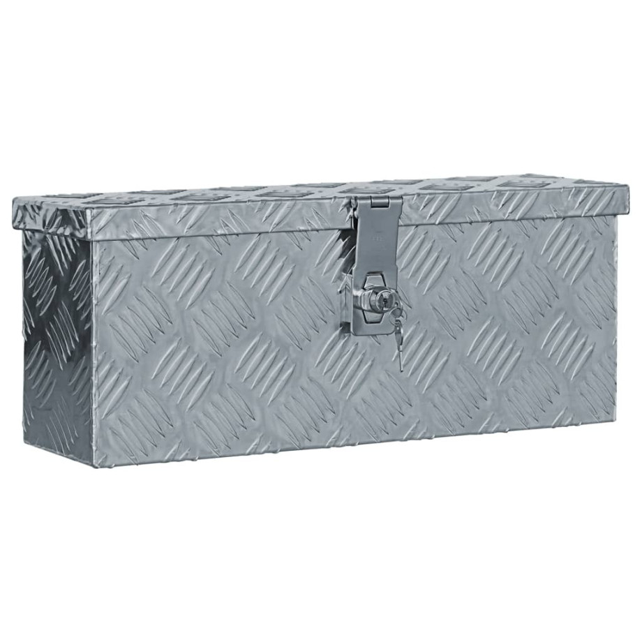 vidaXL Aluminium kist 48,5x14x20 cm zilverkleurig afbeelding 1