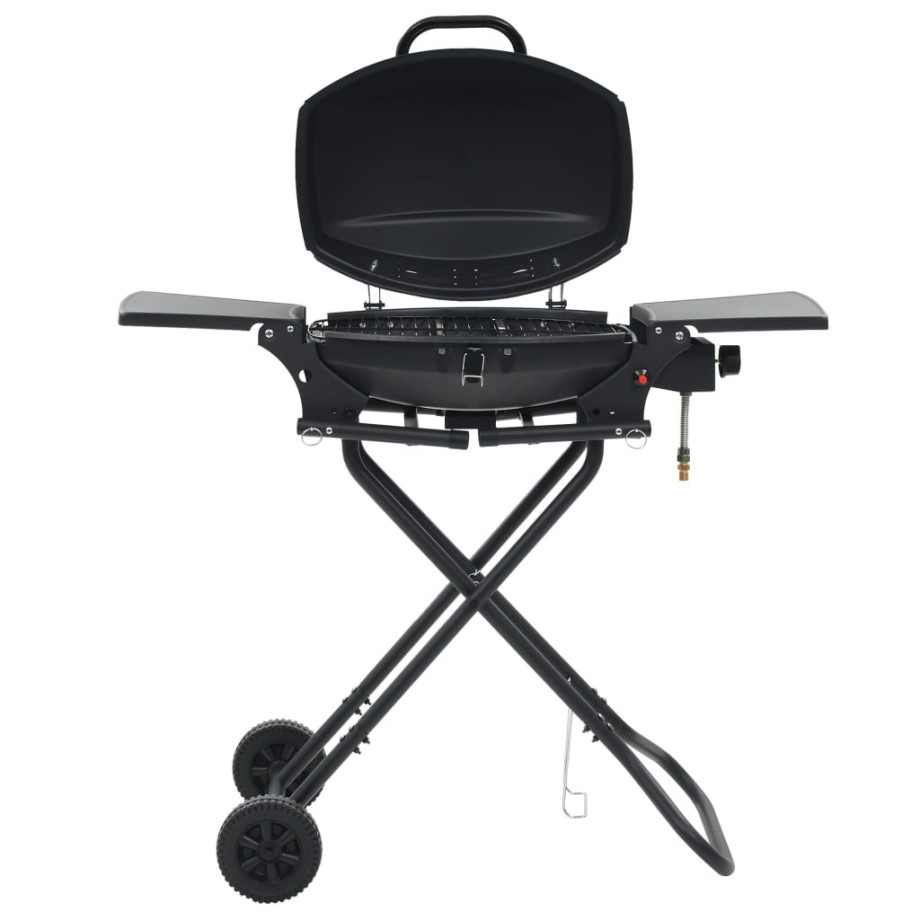 vidaXL Gasbarbecue met kookzone draagbaar zwart afbeelding 1