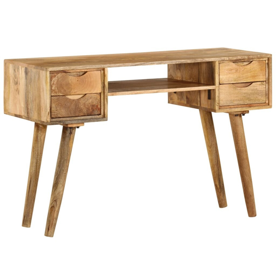vidaXL Schrijftafel 115x47x76 cm massief mangohout afbeelding 1