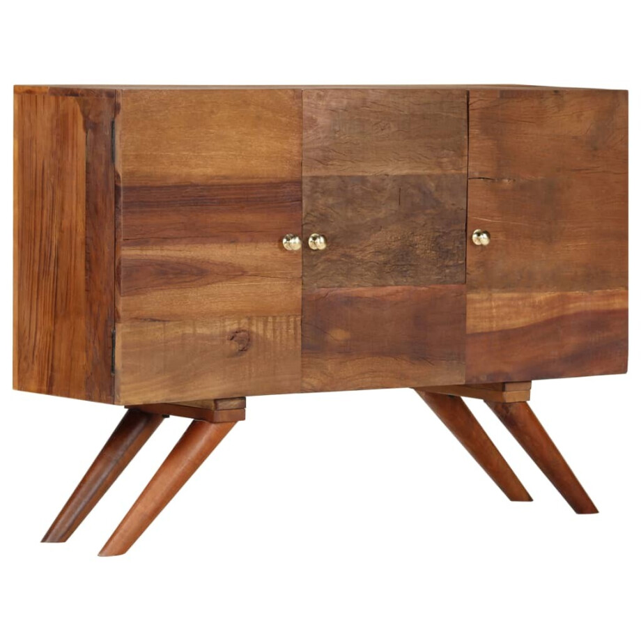 vidaXL Dressoir 110x30x75 cm massief gerecycled hout bruin vidaXL Dressoir 110x30x75 cm massief gerecycled hout bruin afbeelding 1