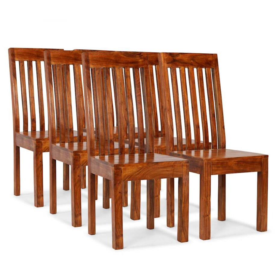 vidaXL Eetkamerstoelen 6 st massief hout modern vidaXL Eetkamerstoelen 6 st massief hout modern afbeelding 1