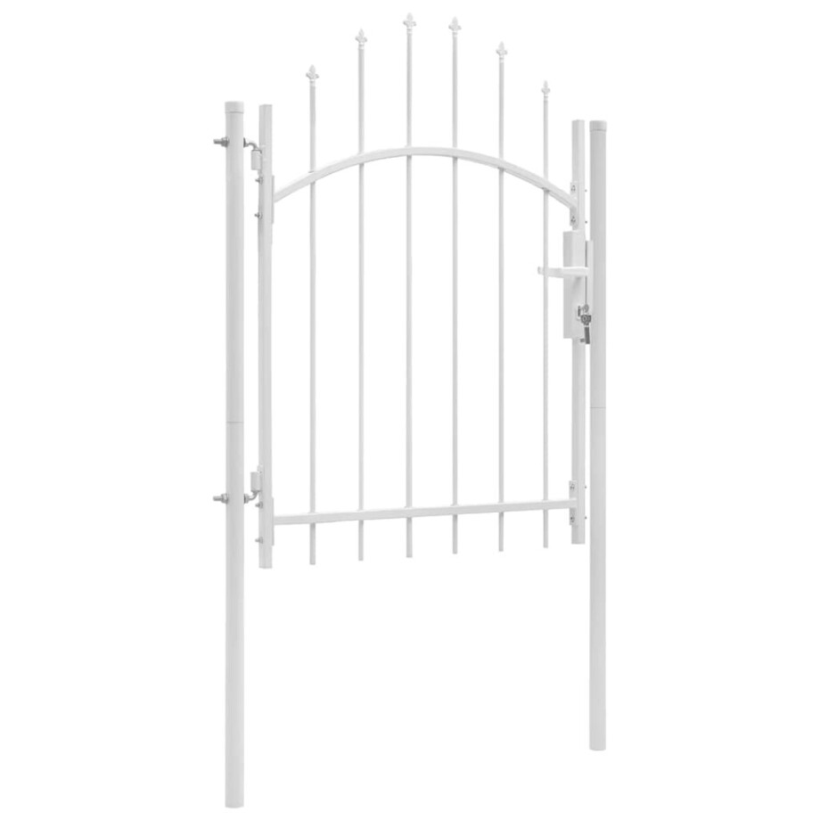 vidaXL Tuinpoort Woerden staal 1x1,5m wit afbeelding 1