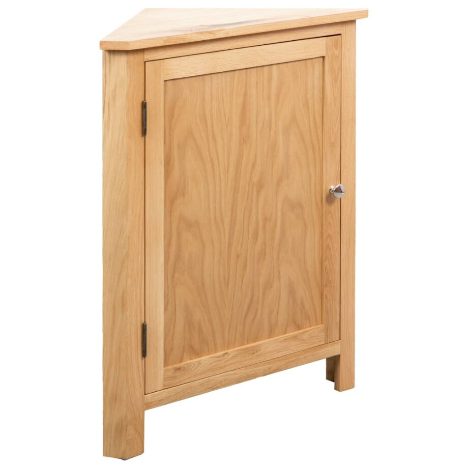 vidaXL Hoekkast 59x45x80 cm massief eikenhout afbeelding 1