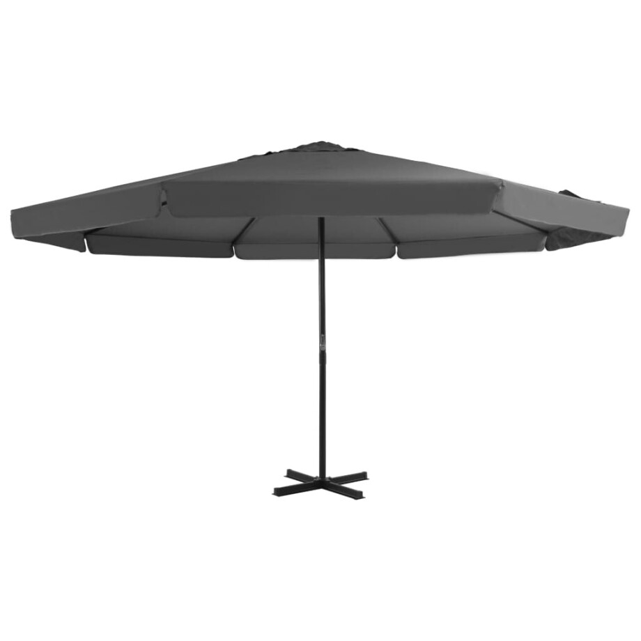 vidaXL Parasol met aluminium paal 500 cm antraciet afbeelding 1