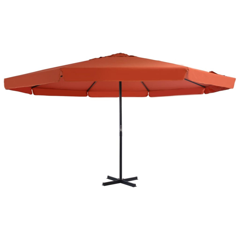 vidaXL Parasol met aluminium paal 500 cm terracottakleurig afbeelding 1