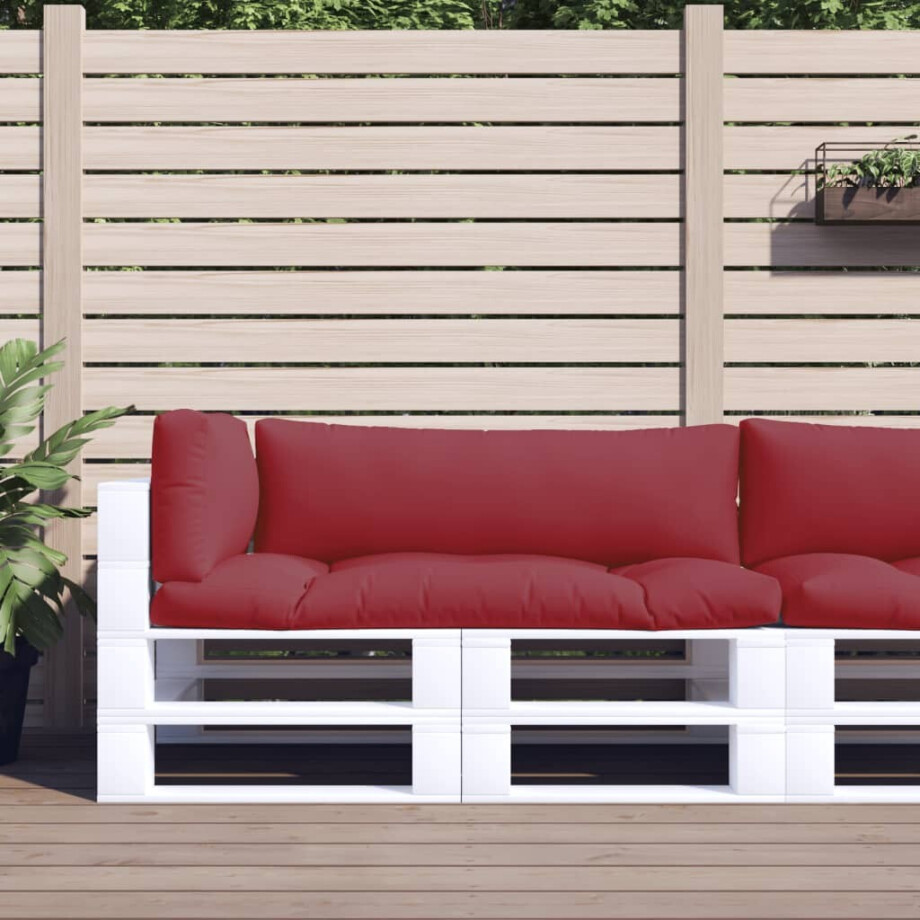 vidaXL Palletkussens 3 st stof rood vidaXL Palletkussens 3 st stof rood afbeelding 1