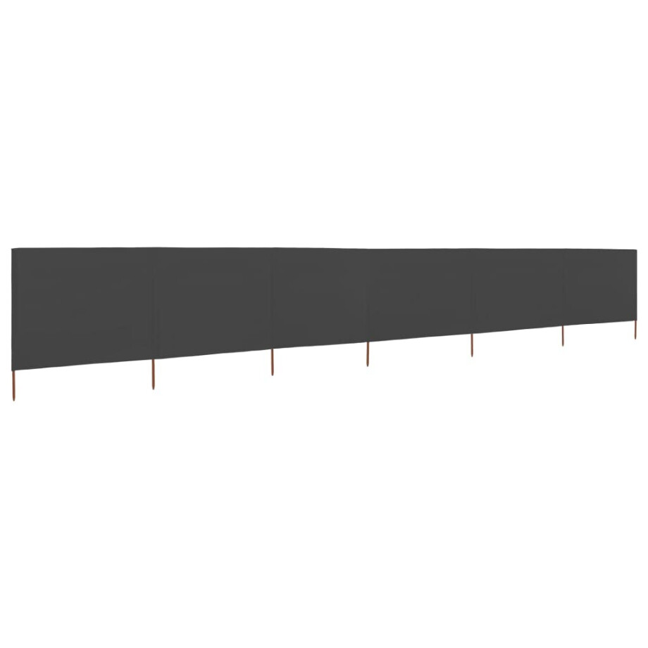 vidaXL Windscherm 6-panelen 800x80 cm stof grijs afbeelding 1